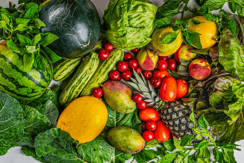 frutas verduras e legumes da estação no verão